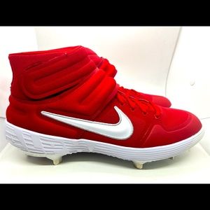 Nike Alpha Huarache Elite 2 Mid AJ6874-601 Red/White Sz 14